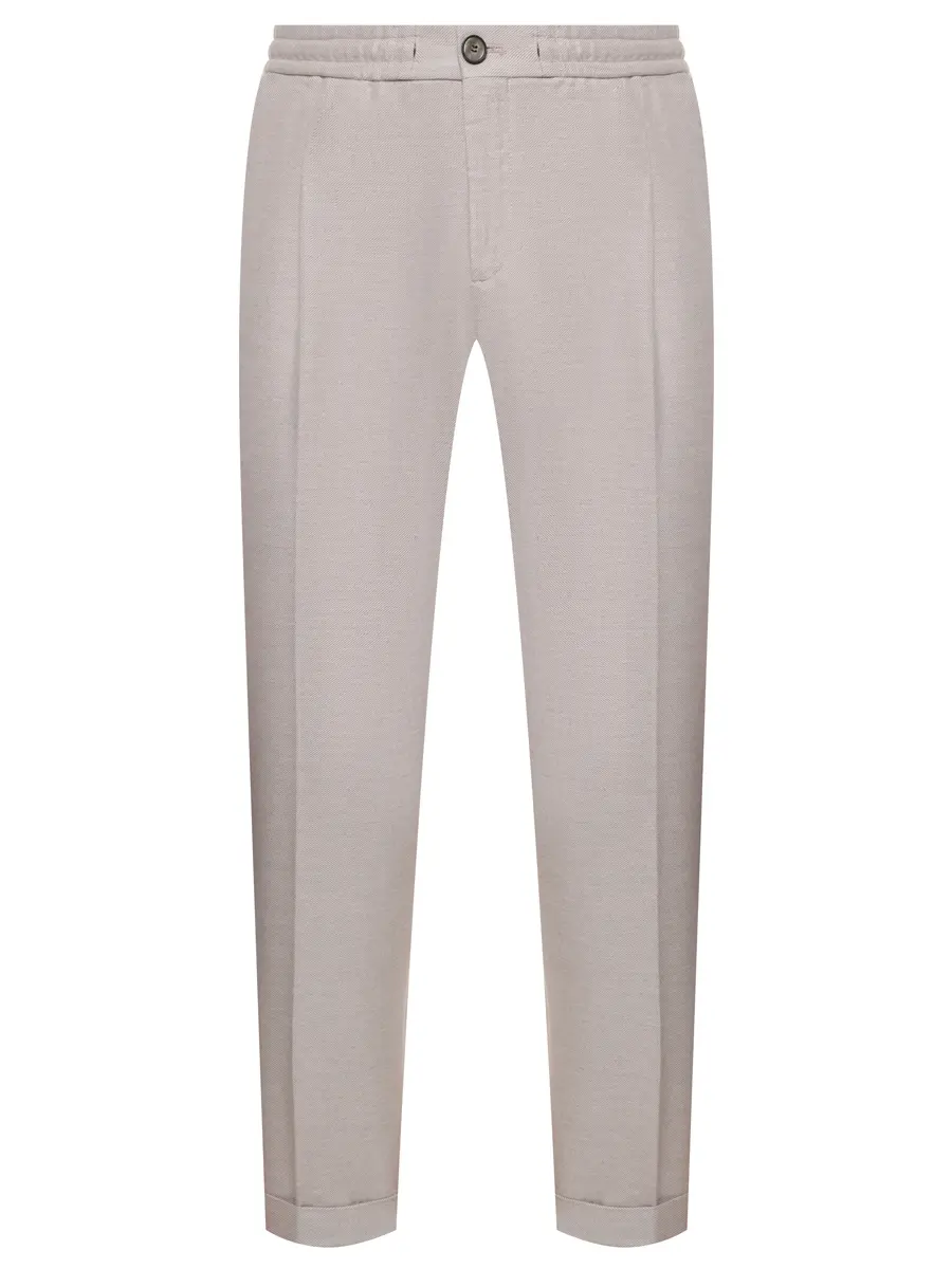 Брюки хлопковые PAUL & SHARK 15314032/629 Бежевый 