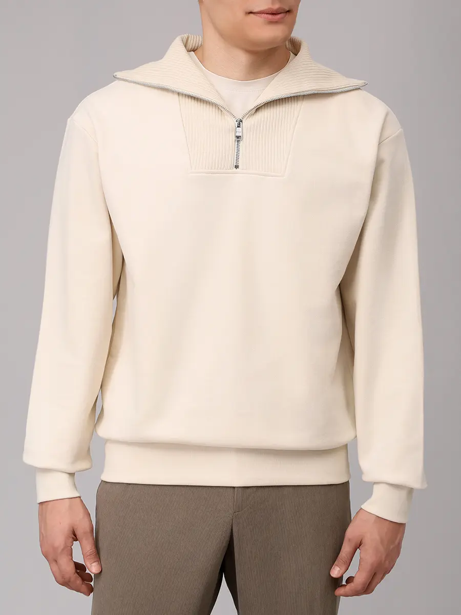 

Толстовка хлопковая, Кремовый, 50548947/131