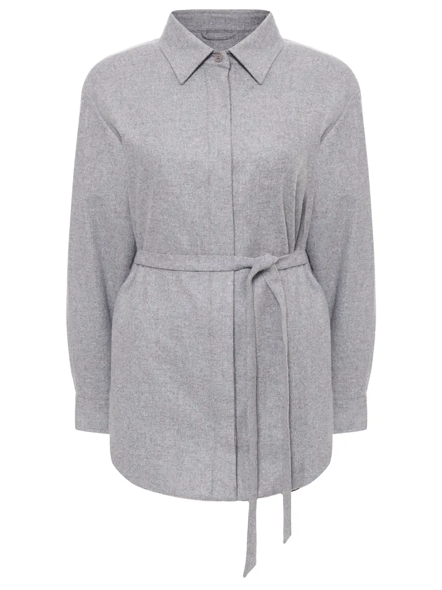 Полупальто шерстяное PAUL & SHARK 15352060/067 Серый 