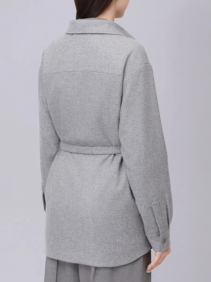 Полупальто шерстяное PAUL & SHARK 15352060/067 Серый  Фото 3