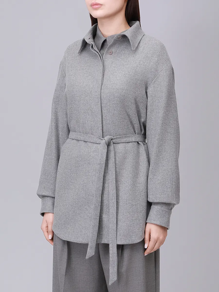 Полупальто шерстяное PAUL & SHARK 15352060/067 Серый  Фото 4