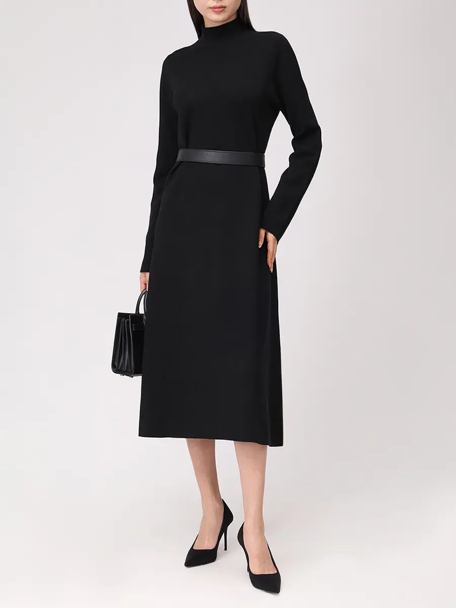 Платье шерстяное ANTONELLI FIRENZE P6150-01037-8000 Черный  Фото 2