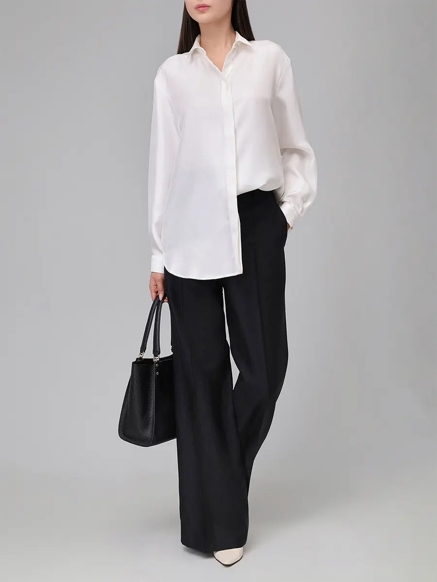 Брюки шерстяные ALBERTA FERRETTI A031266360555 Черный  Фото 2