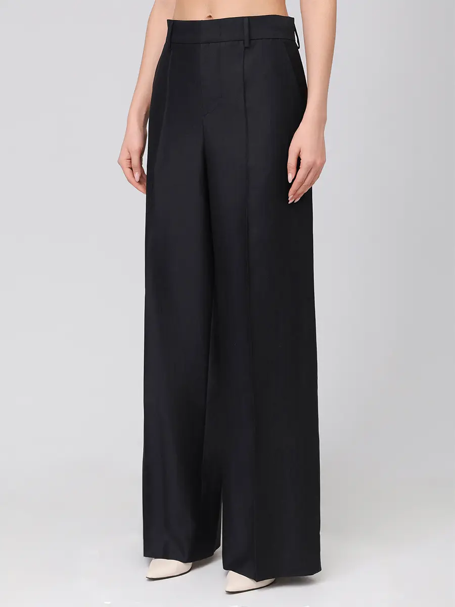 Брюки шерстяные ALBERTA FERRETTI A031266360555 Черный  Фото 4