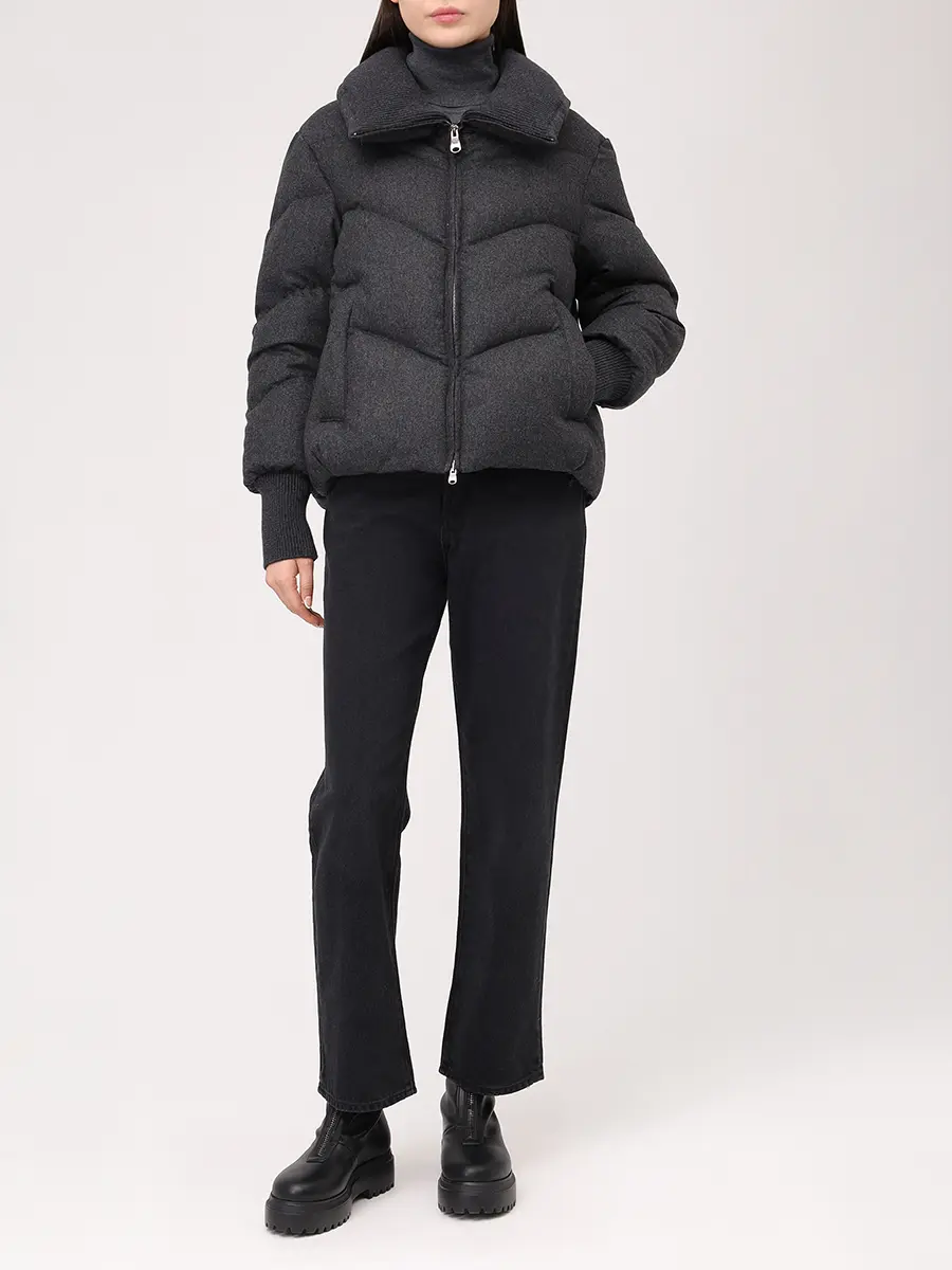 Пуховик стеганый HETREGO 8P743 F 25W015 PMM RATUFA Серый  Фото 2