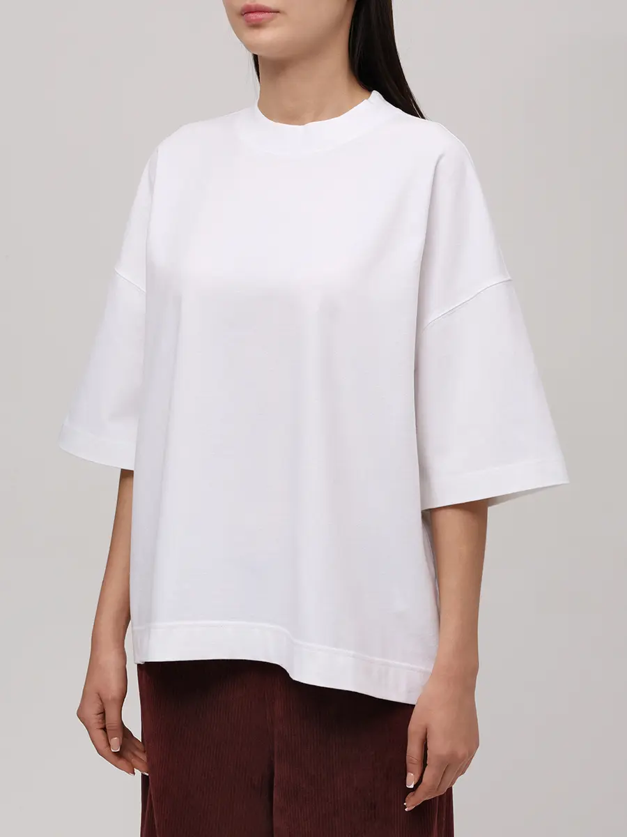 Футболка хлопковая CIRCOLO 1901 FD3712 OTTIC Белый  Фото 4