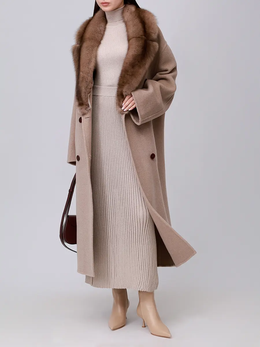 Юбка однотонная KITON D5872502006 Бежевый  Фото 2