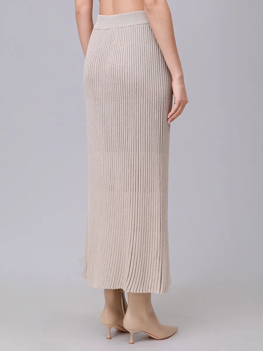 Юбка однотонная KITON D5872502006 Бежевый  Фото 3