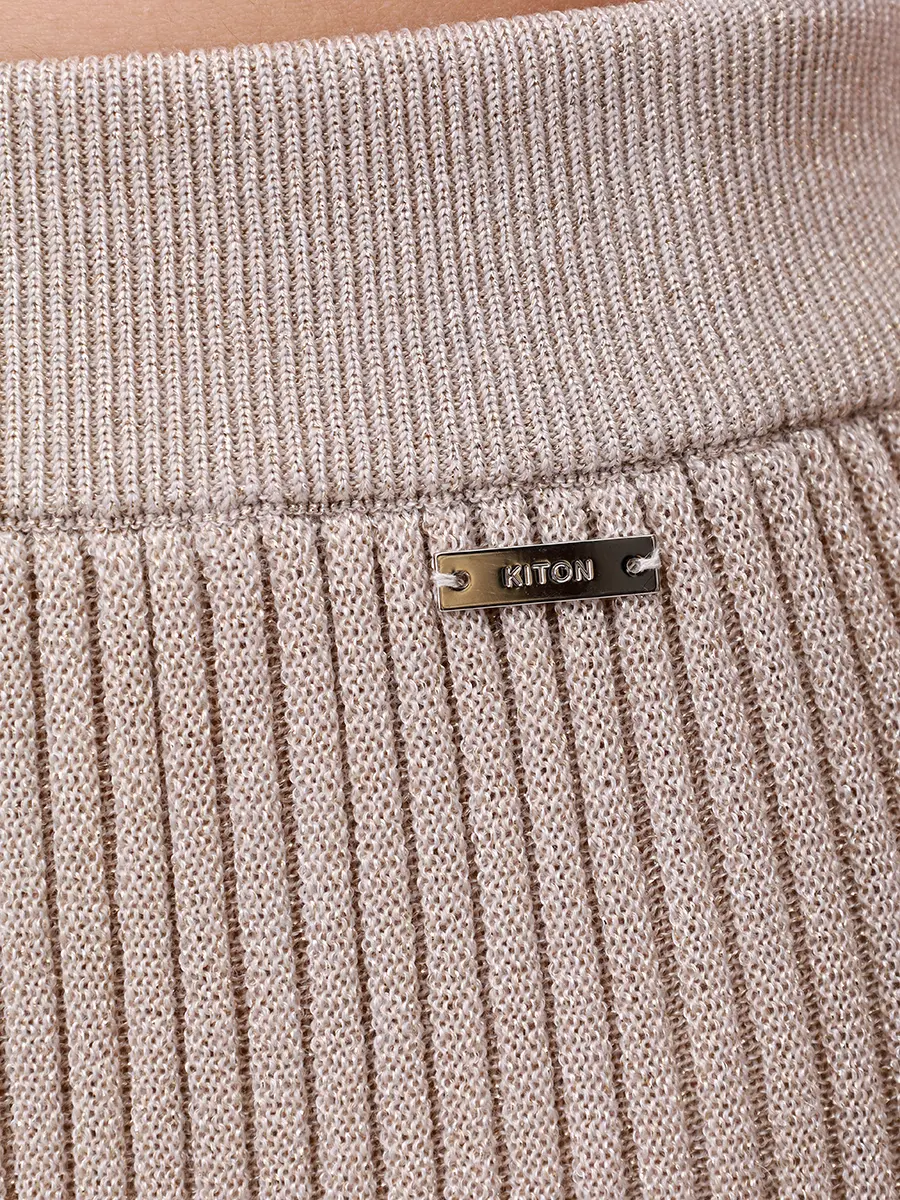 Юбка однотонная KITON D5872502006 Бежевый  Фото 6