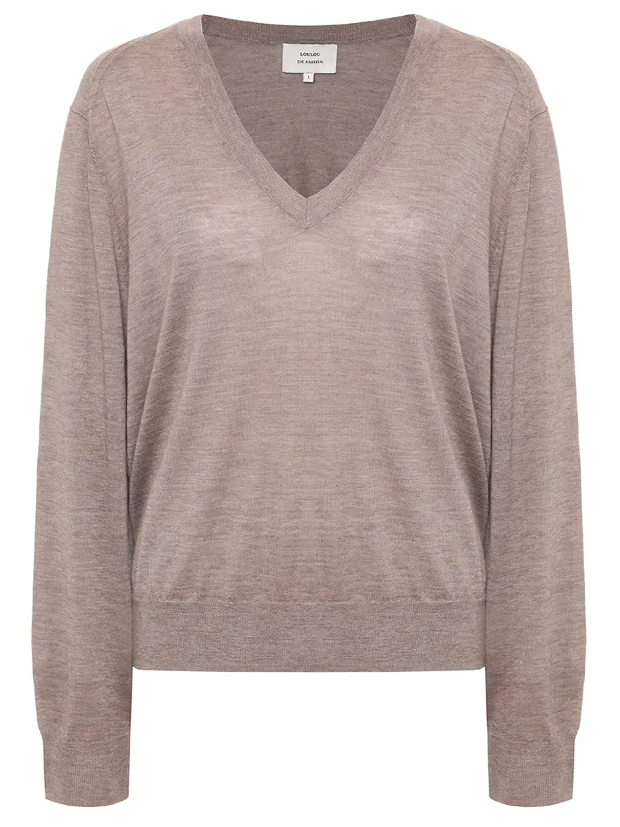 Пуловер кашемировый Julio LOULOU DE SAISON JULIO Бежевый 