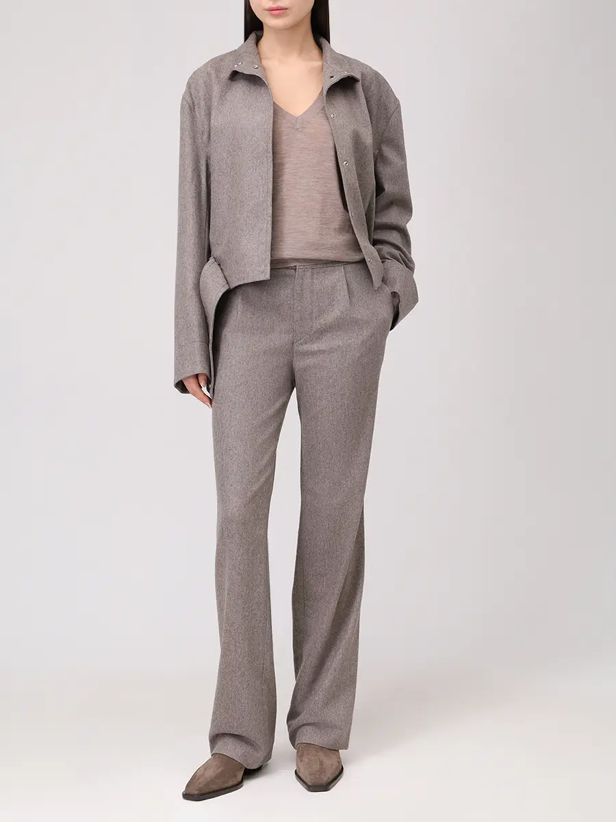 Пуловер кашемировый Julio LOULOU DE SAISON JULIO Бежевый  Фото 2