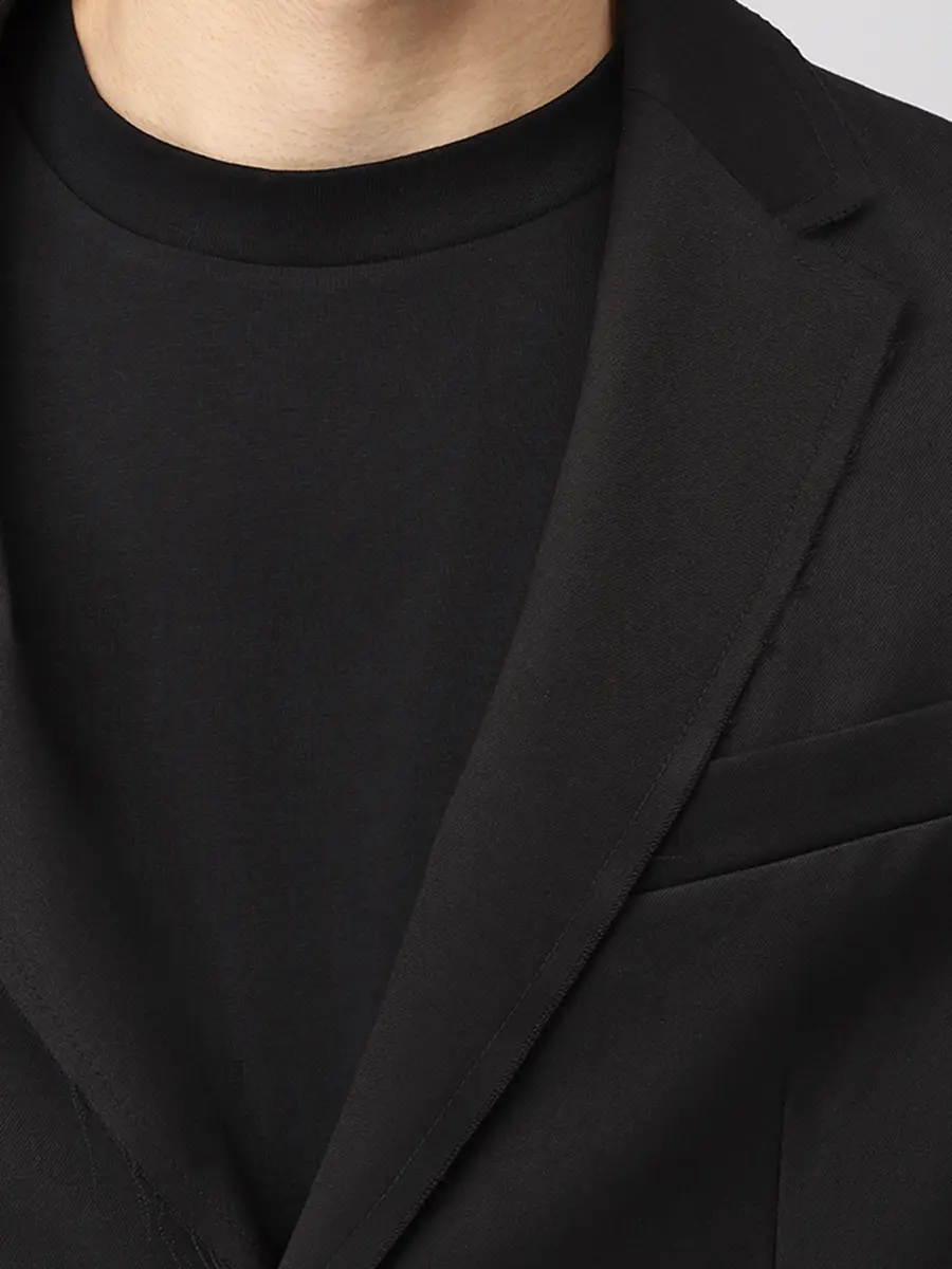 Пиджак однотонный HINNOMINATE HMABM01462 Черный  Фото 5