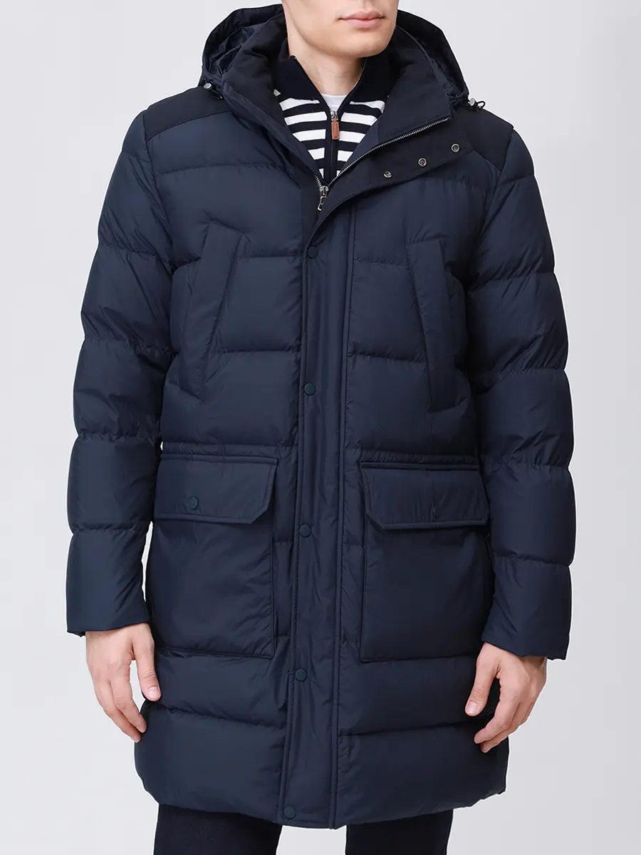 Пуховик стеганый PAUL & SHARK 14312592/013 Синий  Фото 4