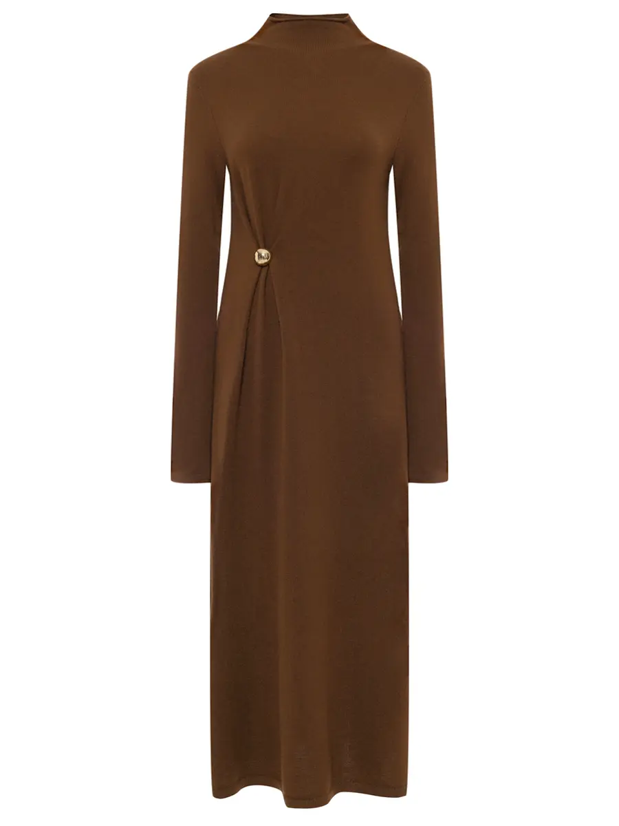 

Платье из шерсти и кашемира Lucero, Коричневый, LUCERO
