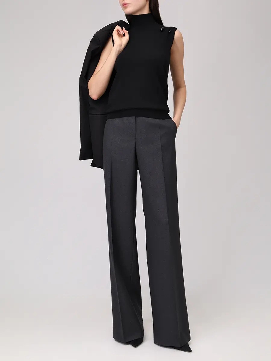 Топ кашемировый ALBERTA FERRETTI A088266050555 Черный  Фото 2