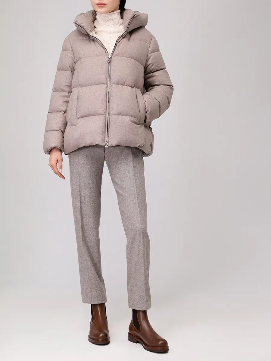 Пуховик стеганый HETREGO 8P744 F 25W015 BBM NIAMH Бежевый  Фото 2