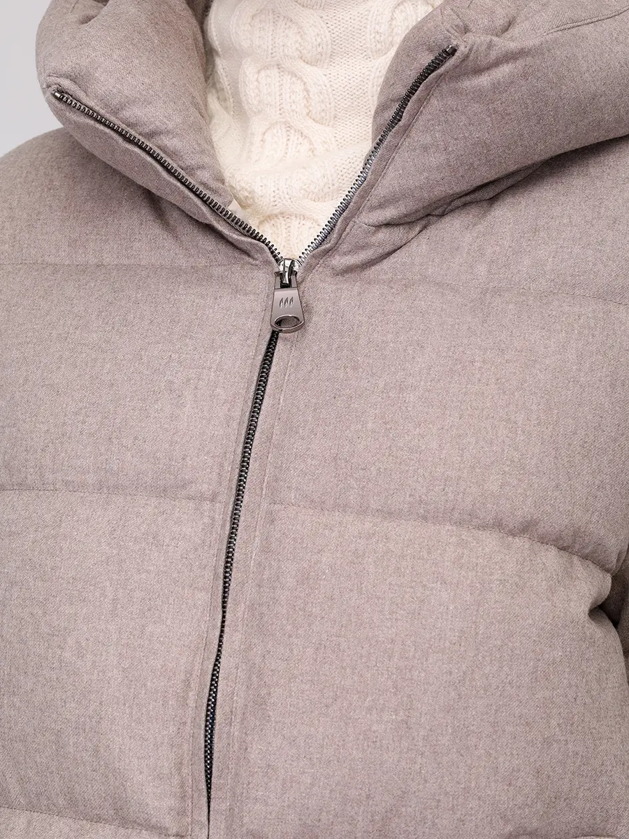 Пуховик стеганый HETREGO 8P744 F 25W015 BBM NIAMH Бежевый  Фото 5