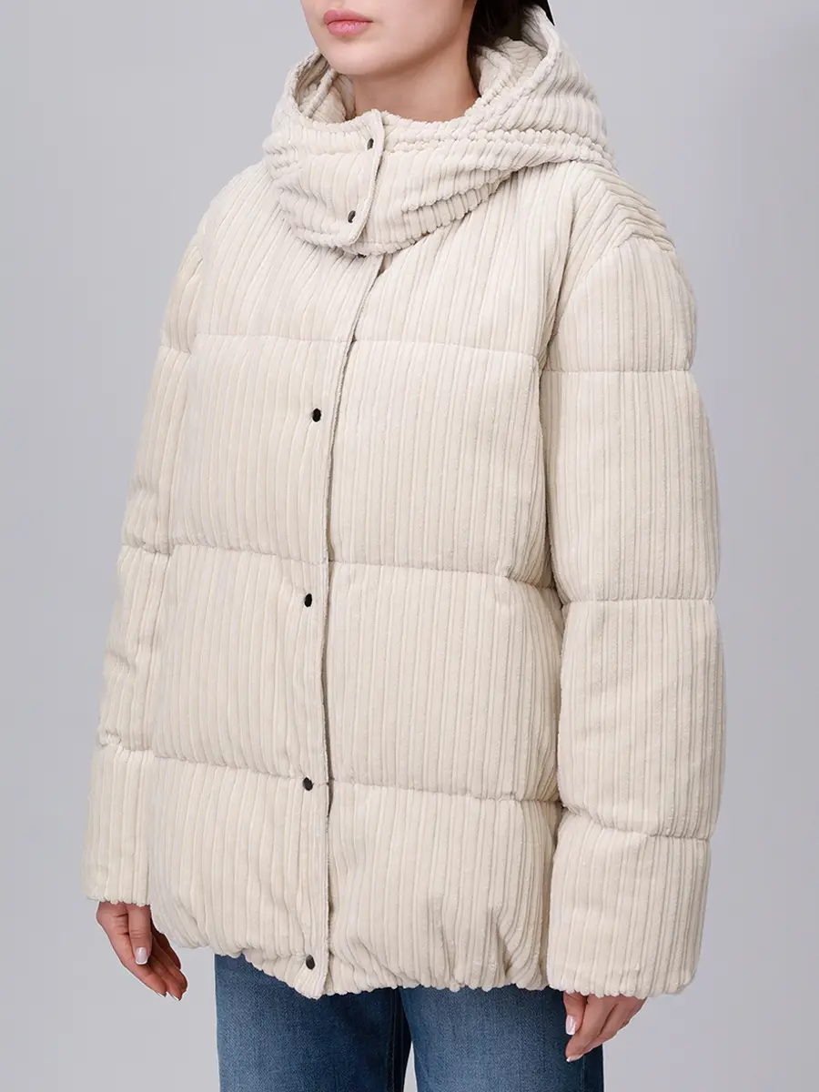 Пуховик стеганый ANTONELLI FIRENZE P3485-148C-101 Молочный Кремовый  Фото 4