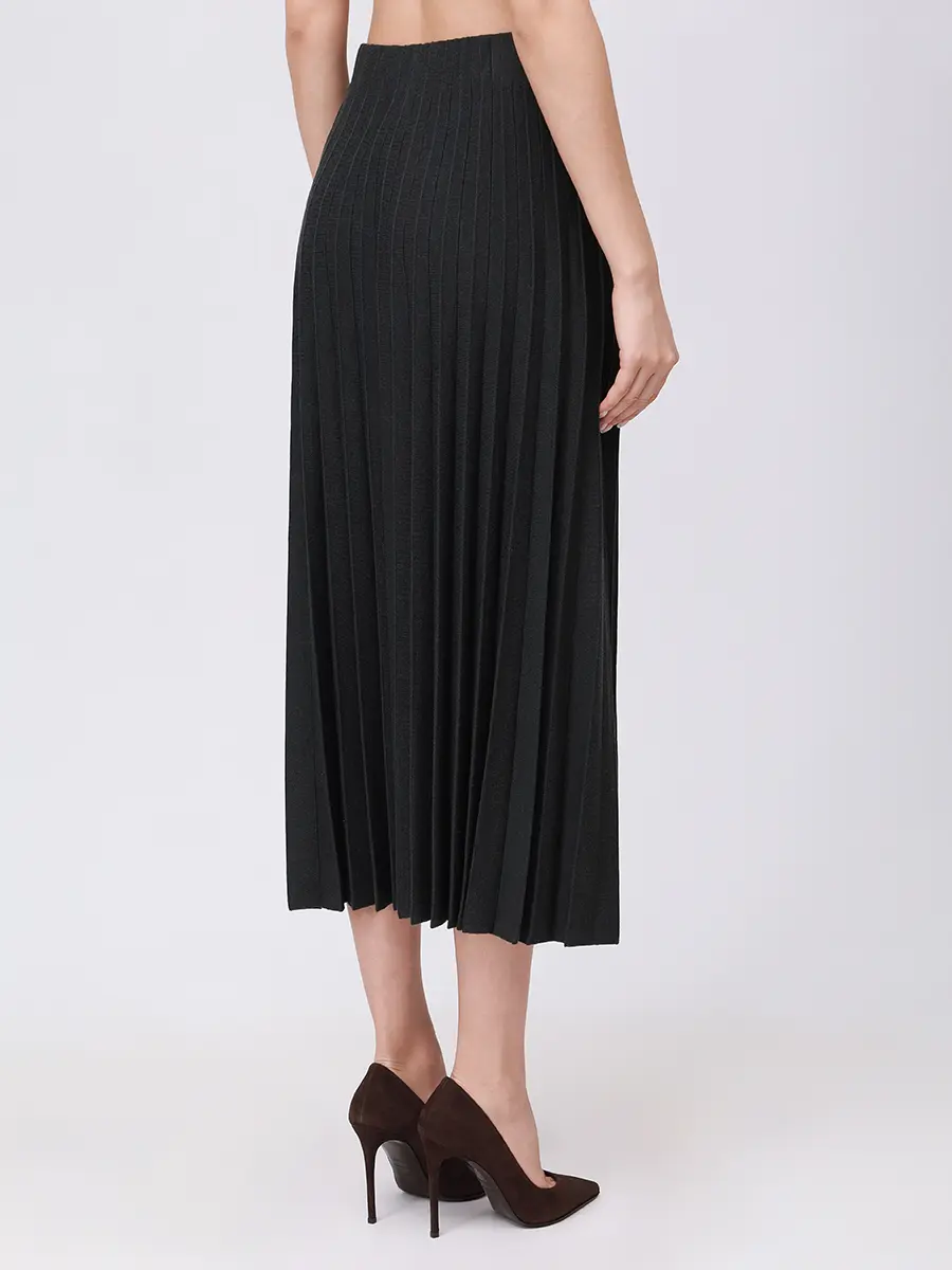 Юбка шерстяная AGNONA KG02020U-9D180NU-E79 Темно Зеленый  Фото 3