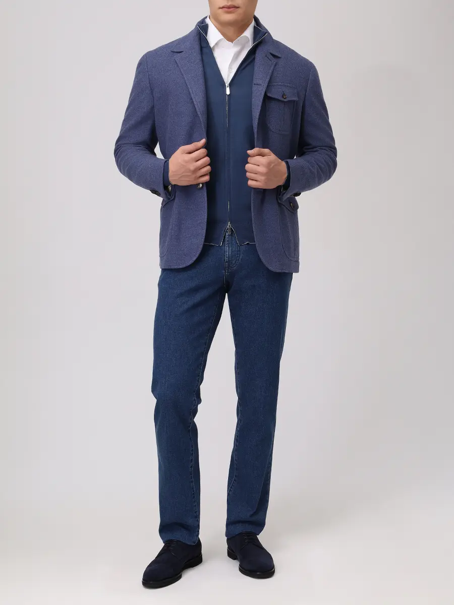 Джинсы Slim Fit хлопковые SCISSOR SCRIPTOR COSTANTINO T325 W2 Синий  Фото 2