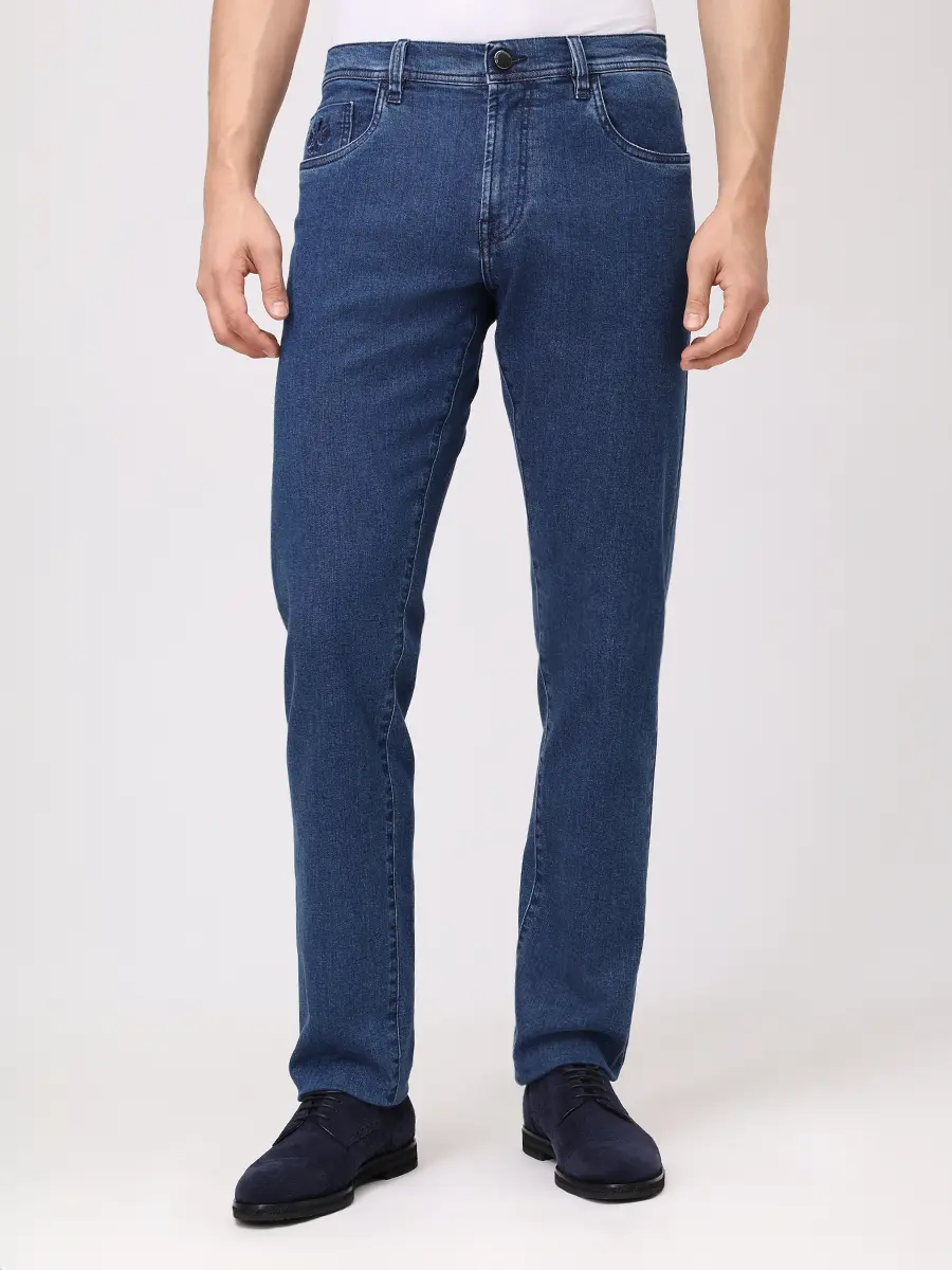 Джинсы Slim Fit хлопковые SCISSOR SCRIPTOR COSTANTINO T325 W2 Синий  Фото 4