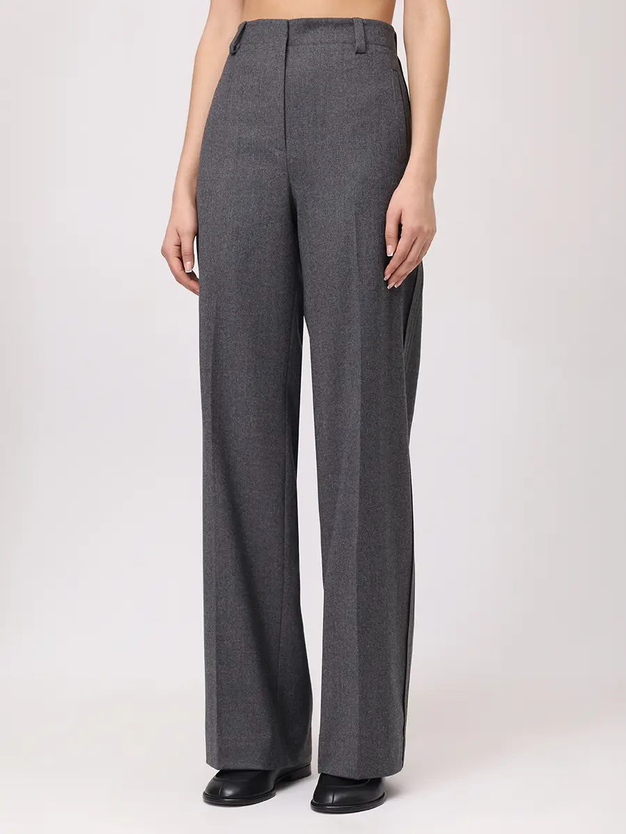 Брюки из шерсти и вискозы ANTONELLI FIRENZE P8172-875B-909  Фото 4