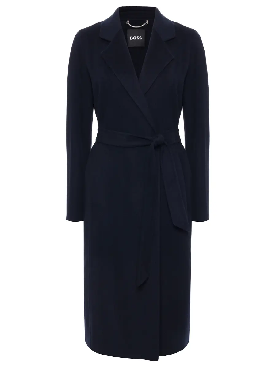 Пальто шерстяное BOSS 50548066/404 Синий 