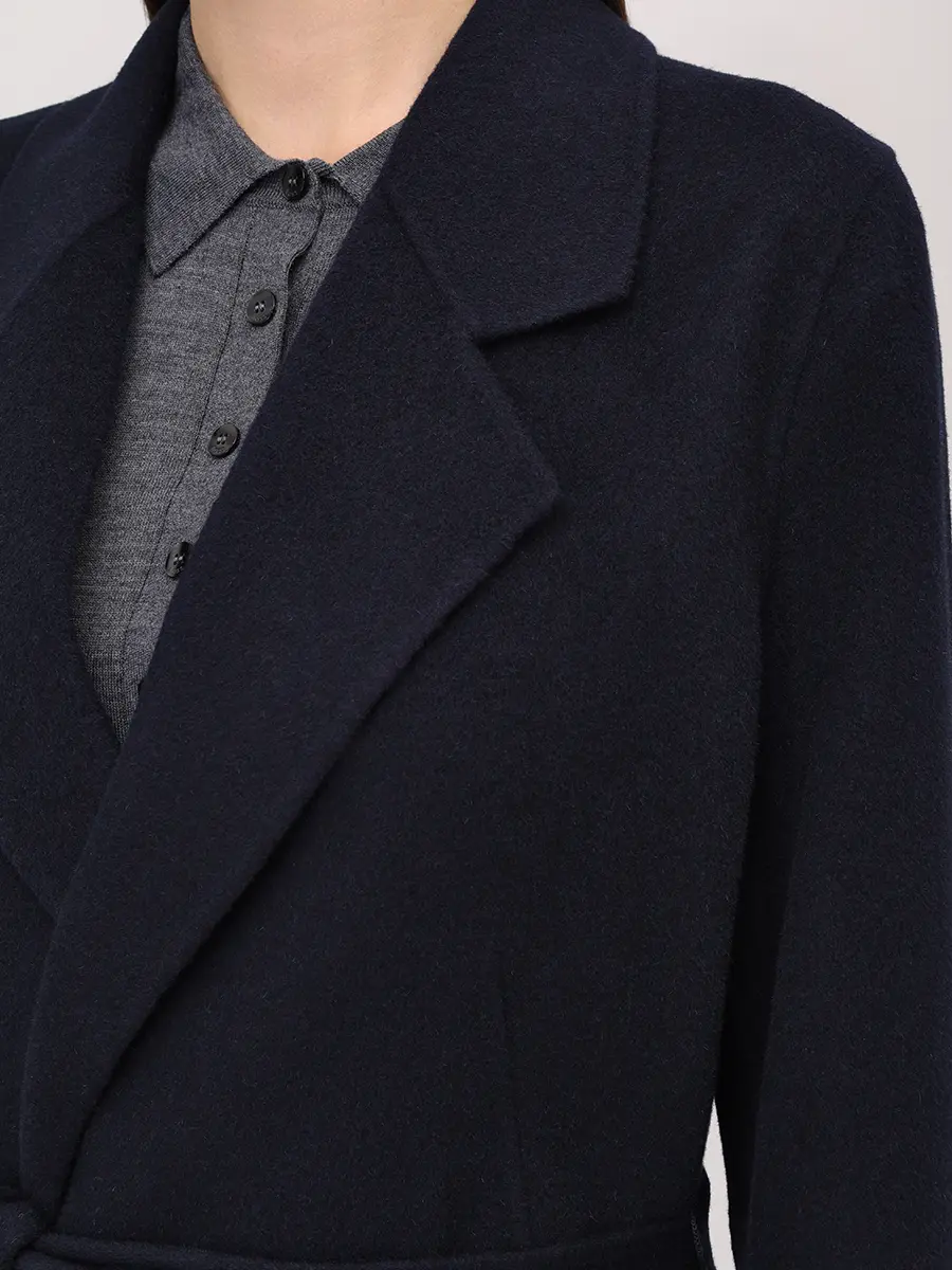 Пальто шерстяное BOSS 50548066/404 Синий  Фото 5