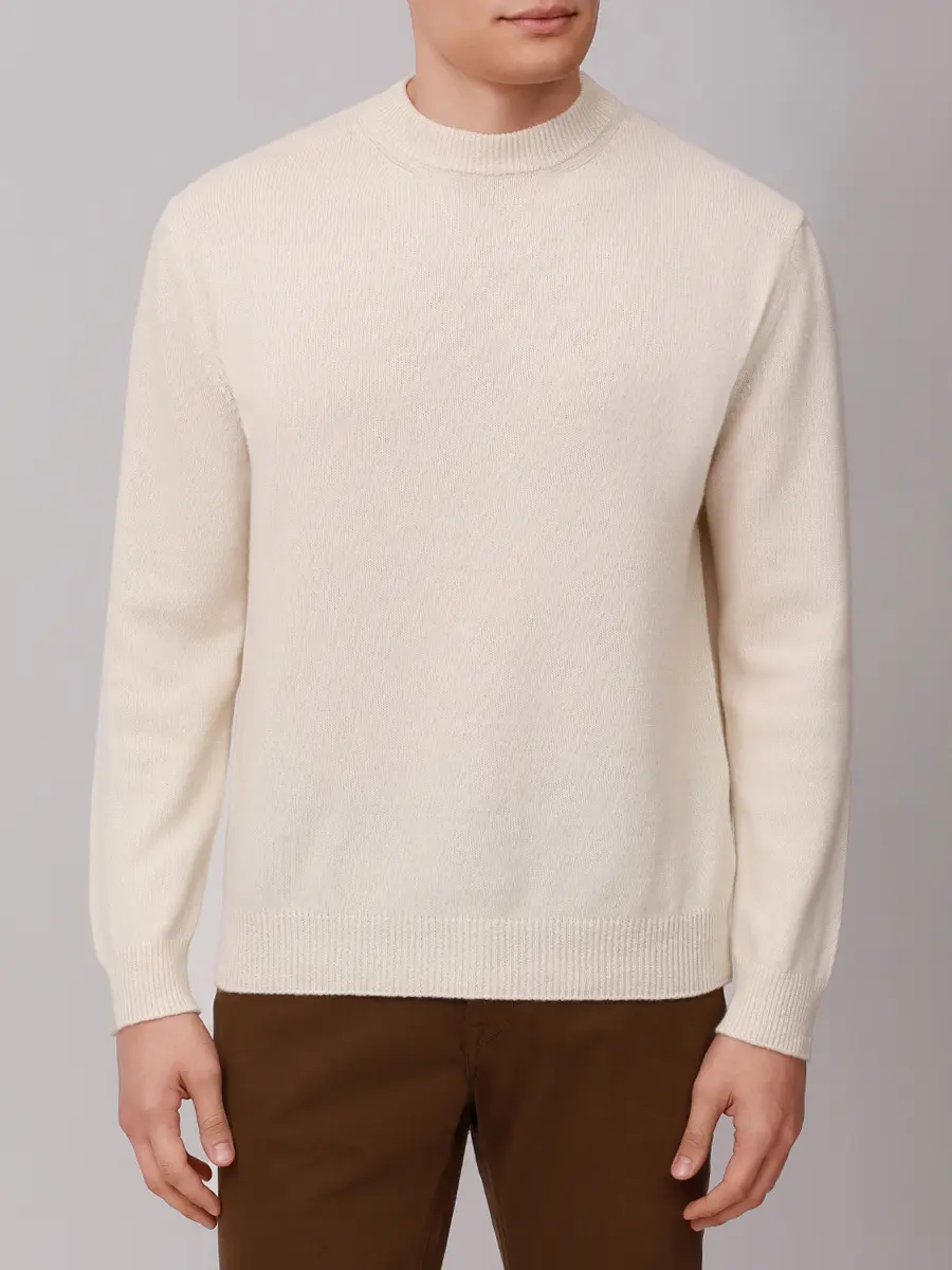 Джемпер кашемировый DANIELE FIESOLI 3370/100NUVOLA Кремовый  Фото 4