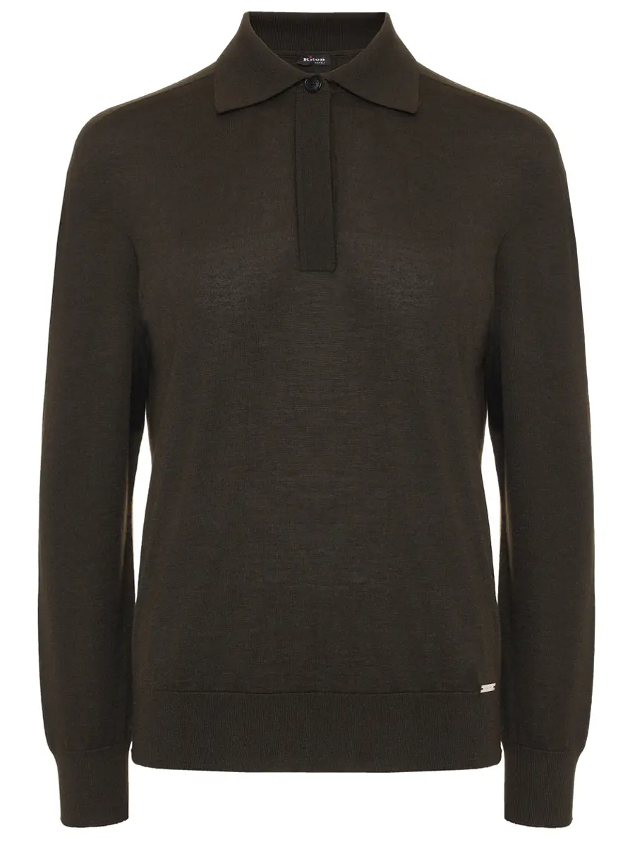 

Поло из кашемира и шелка, Зеленый, D6073213096006