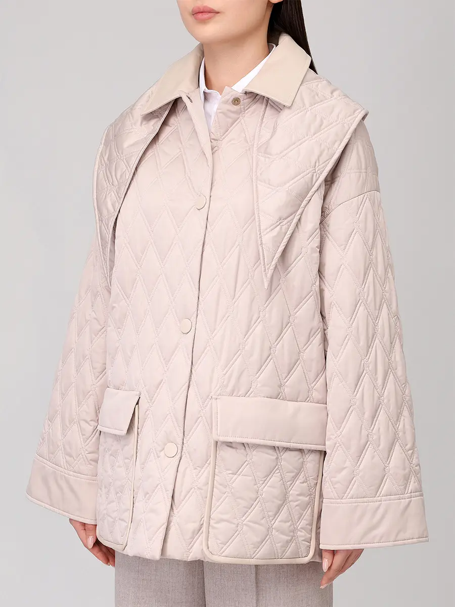 Куртка стеганая AGNONA TH1021U-U6024U-N06 Бежевый  Фото 4