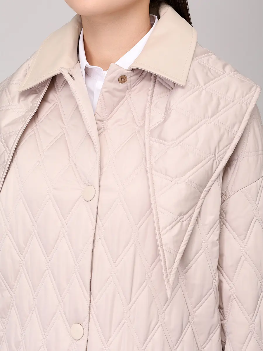 Куртка стеганая AGNONA TH1021U-U6024U-N06 Бежевый  Фото 5