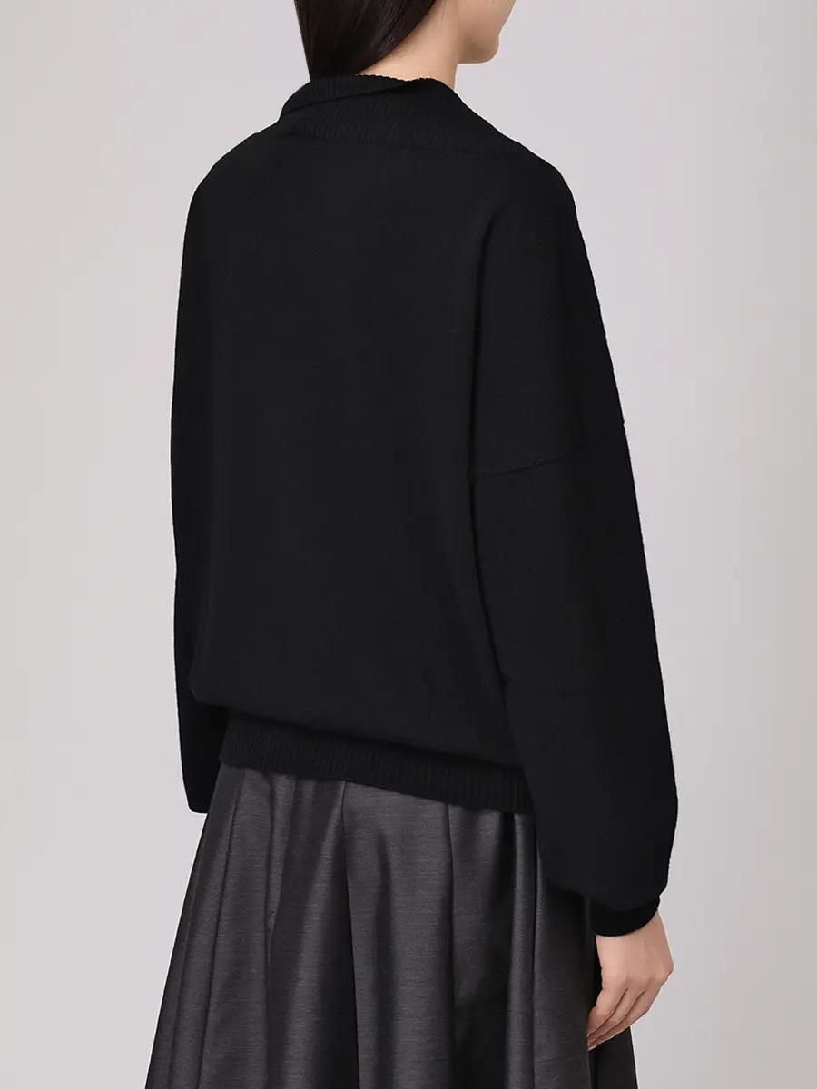 Пуловер кашемировый ALBERTA FERRETTI A090666050555 Черный  Фото 3