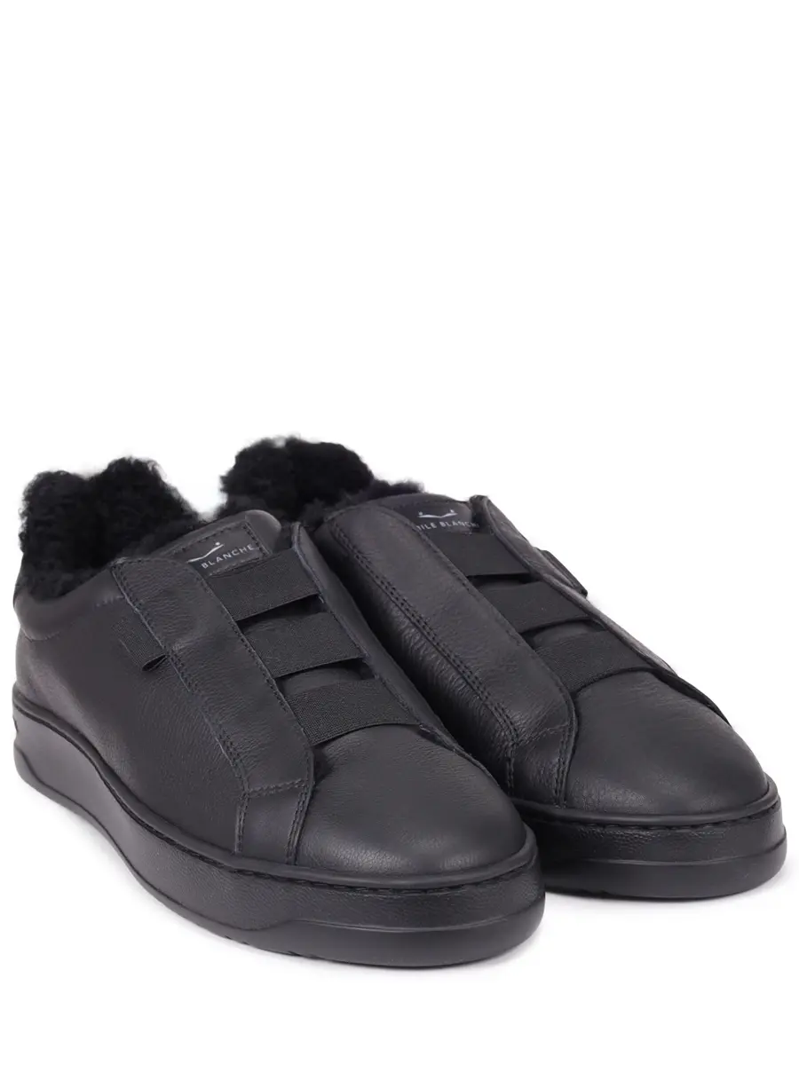 Кеды кожаные на меху VOILE BLANCHE 001 2019537 01 0A01 Черный  Фото 2
