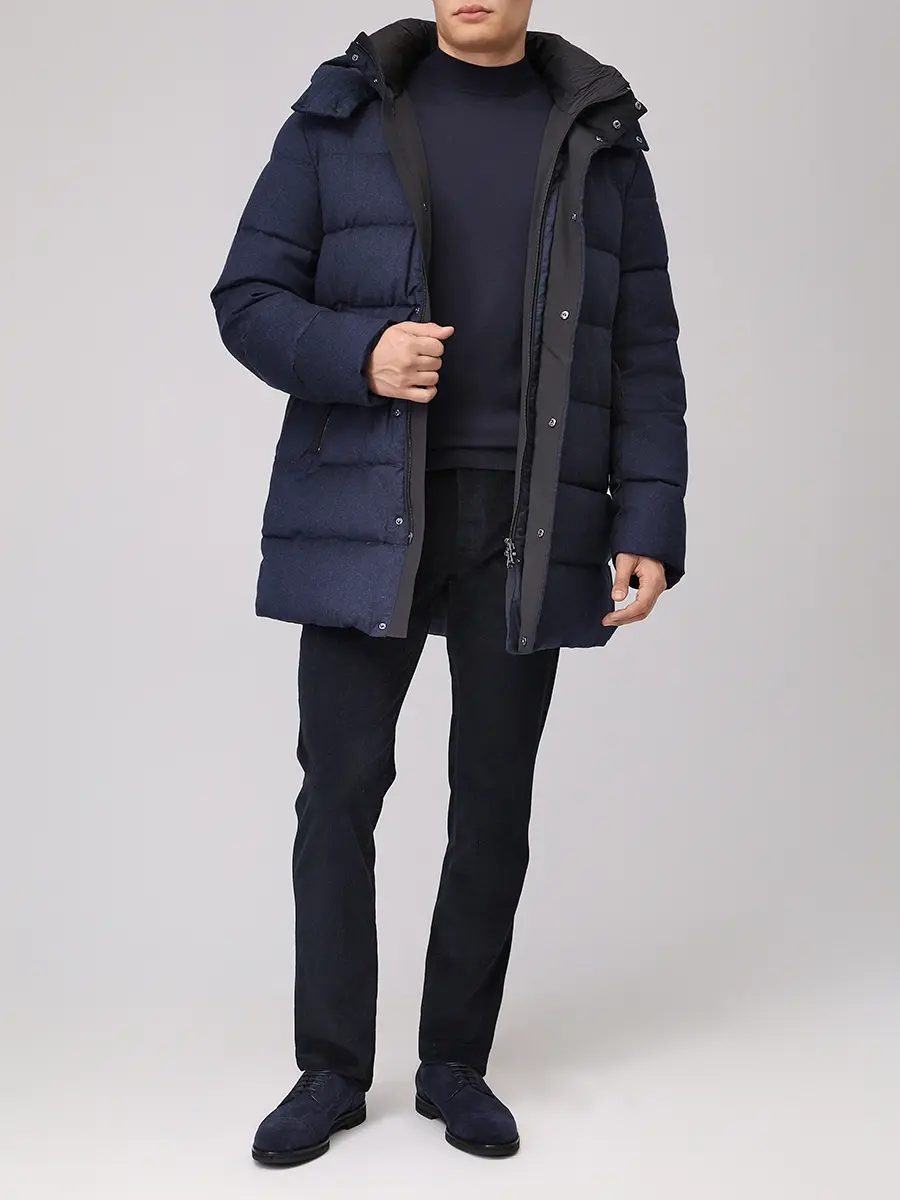 Пуховик стеганый HETREGO 8P422 F 25W016 NGM PAW Синий  Фото 2