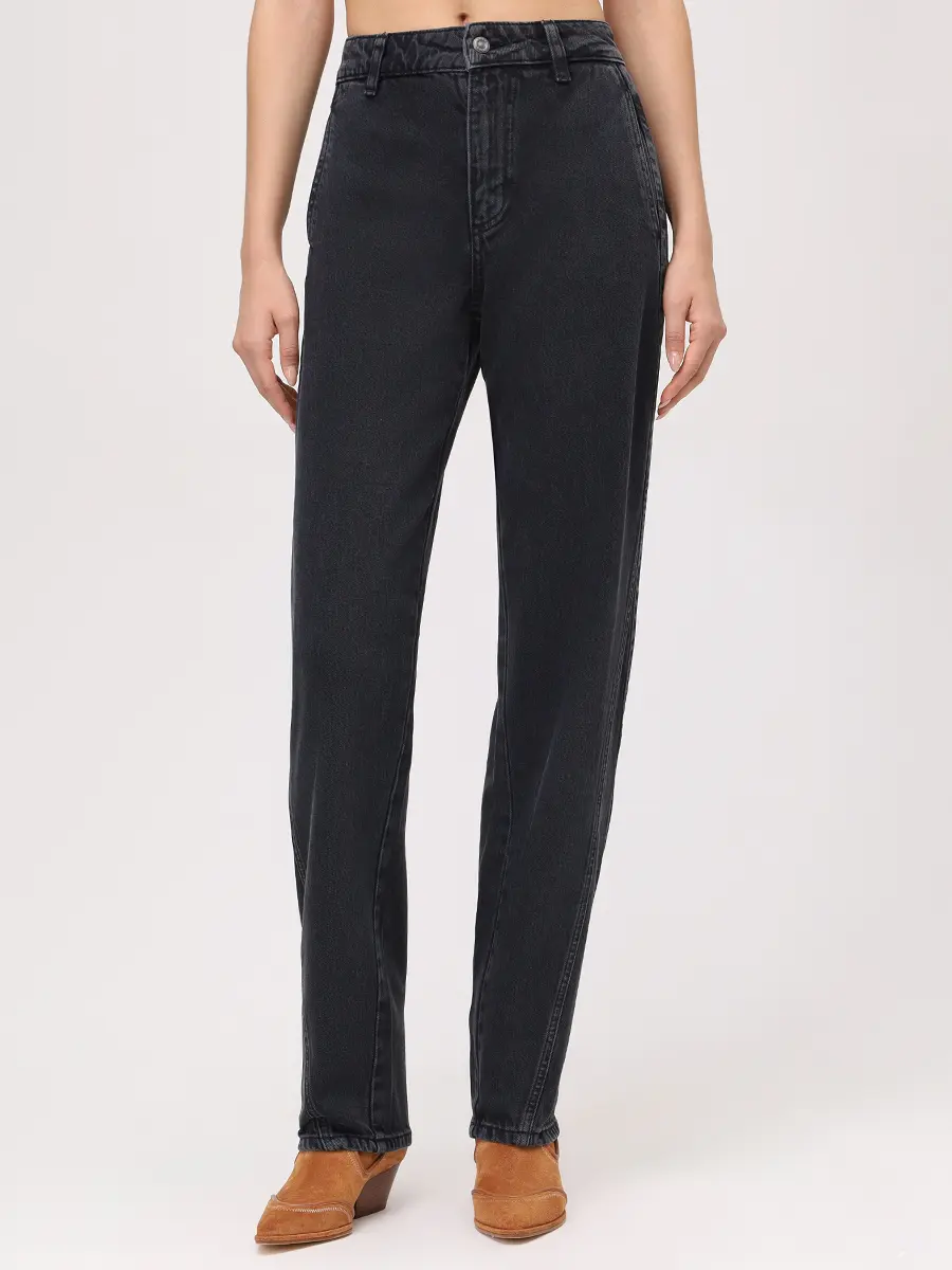 Джинсы из хлопка и лиоцелла BOSS 50542561/029 Серый  Фото 4