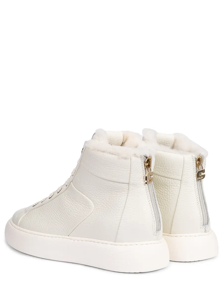 Кеды кожаные на меху STOKTON 679-D Белый  Фото 4