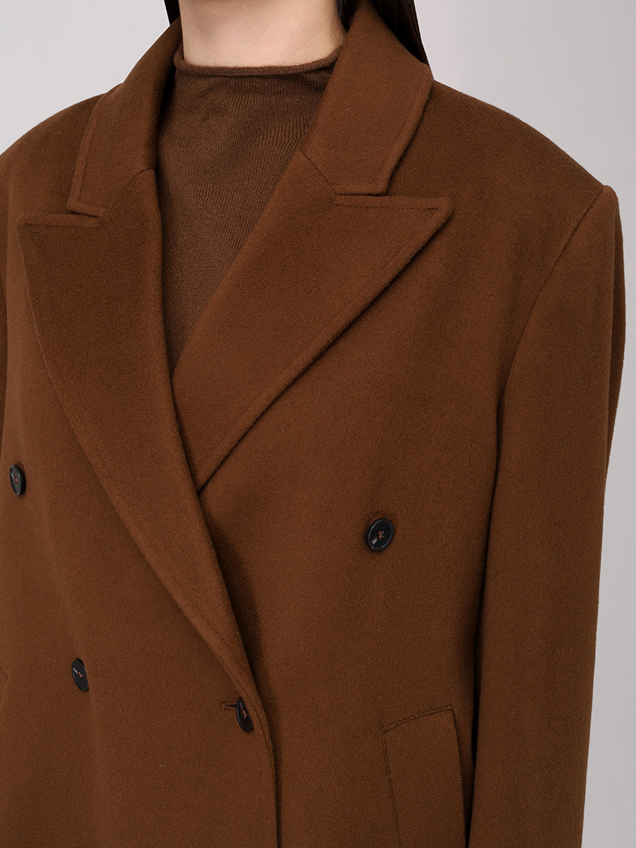 Пальто шерстяное Rosco LOULOU DE SAISON ROSCO Коричневый  Фото 5