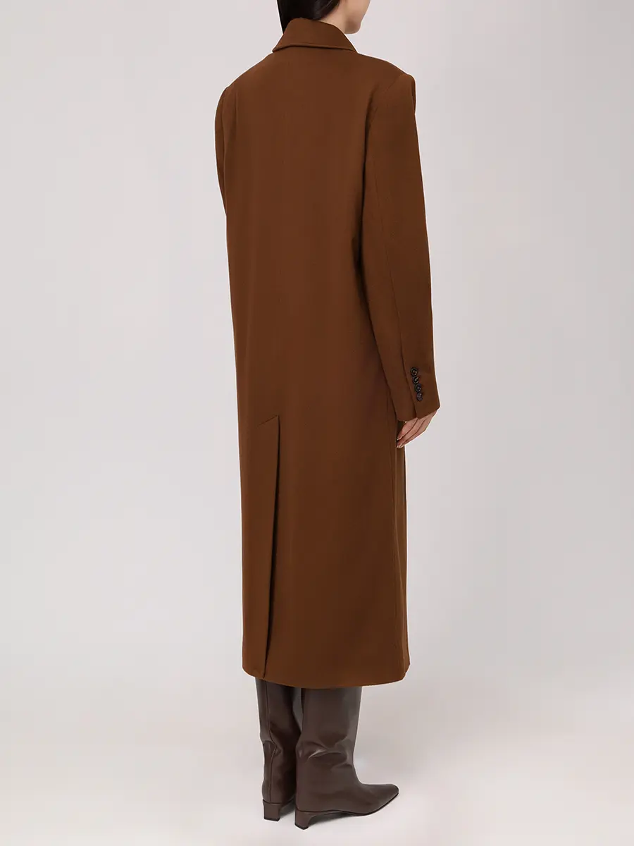 Пальто шерстяное Rosco LOULOU DE SAISON ROSCO Коричневый  Фото 3