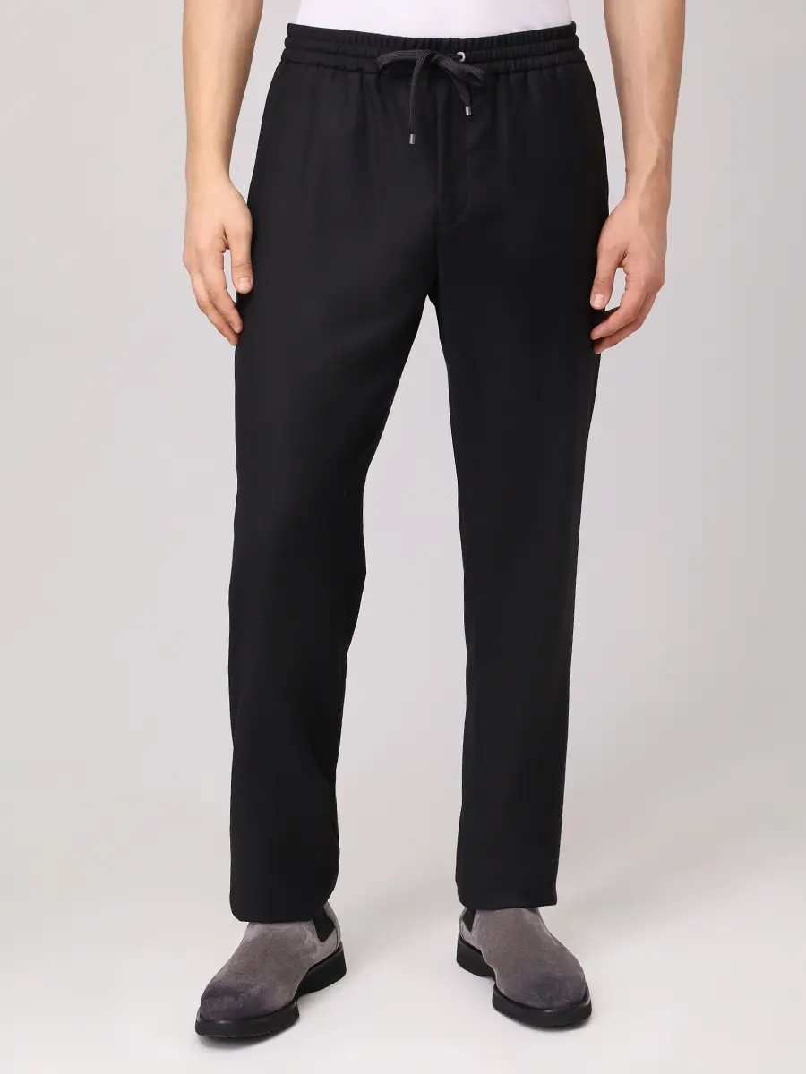 Брюки шерстяные AGNONA T710U6U-U1142U-K09 Черный  Фото 4