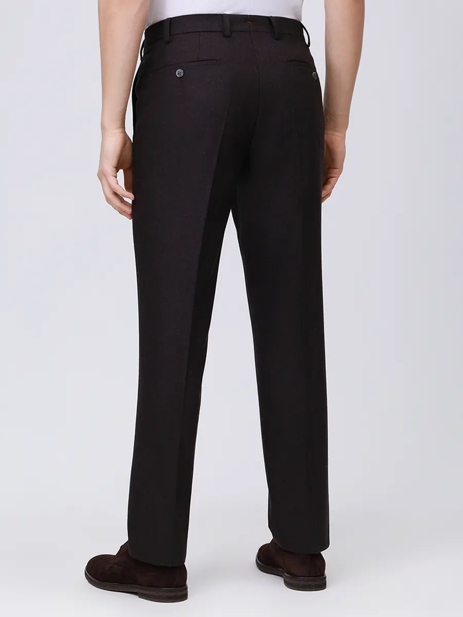 Брюки шерстяные HILTL 42053/32/PIACENZA Темно- Коричневый  Фото 3