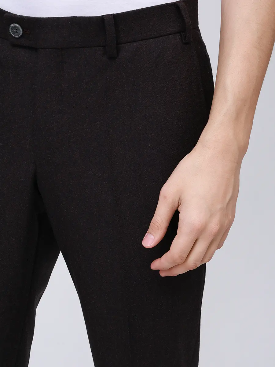 Брюки шерстяные HILTL 42053/32/PIACENZA Темно- Коричневый  Фото 5