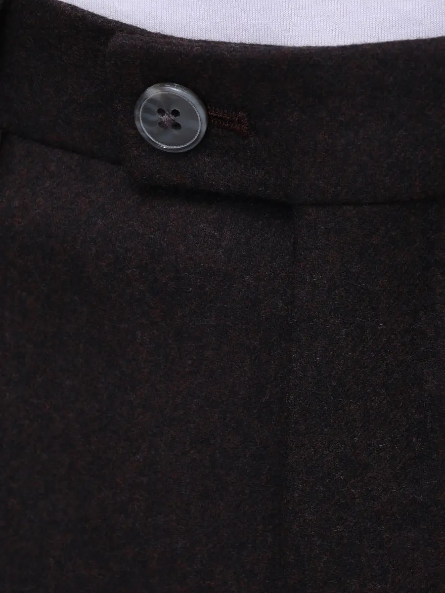 Брюки шерстяные HILTL 42053/32/PIACENZA Темно- Коричневый  Фото 6