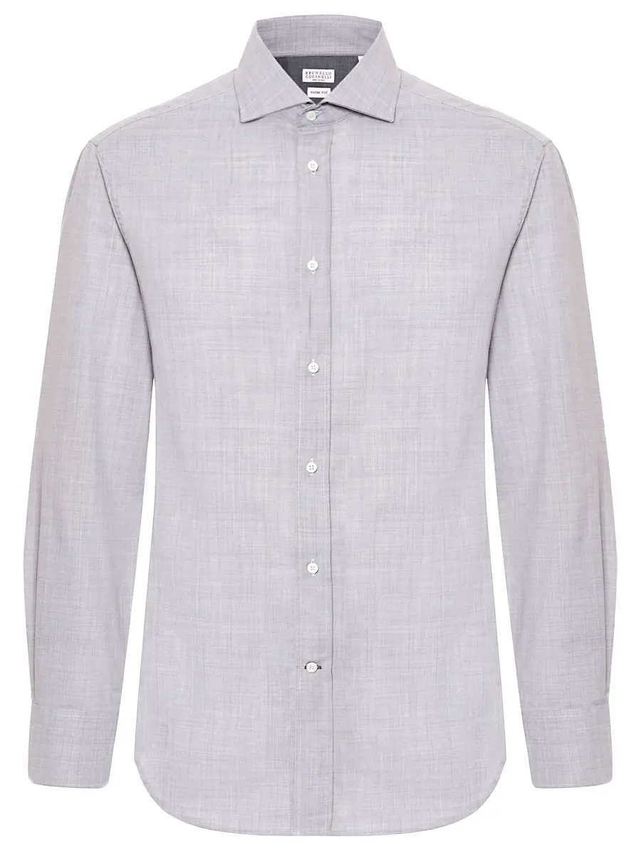 

Рубашка Slim Fit шерстяная, Серый, MM6701718 C021