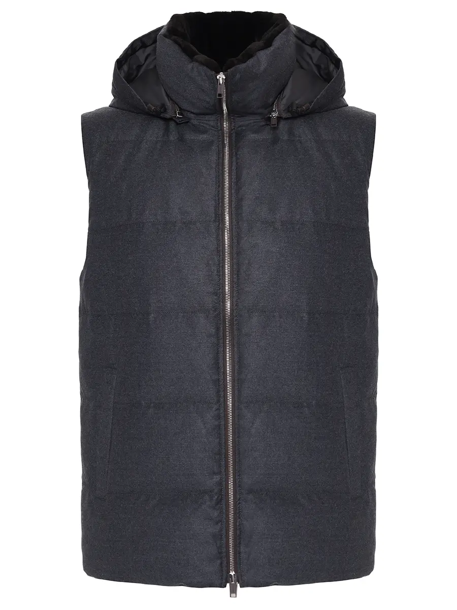 Жилет стеганый YVES SALOMON 26W24EHG00768LSVE Серый 