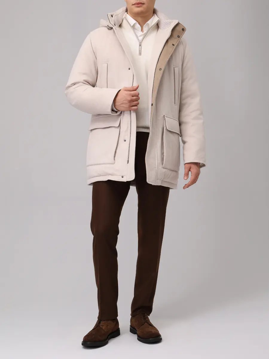 Парка кашемировая CASTANGIA PARKA-HP Кремовый  Фото 2