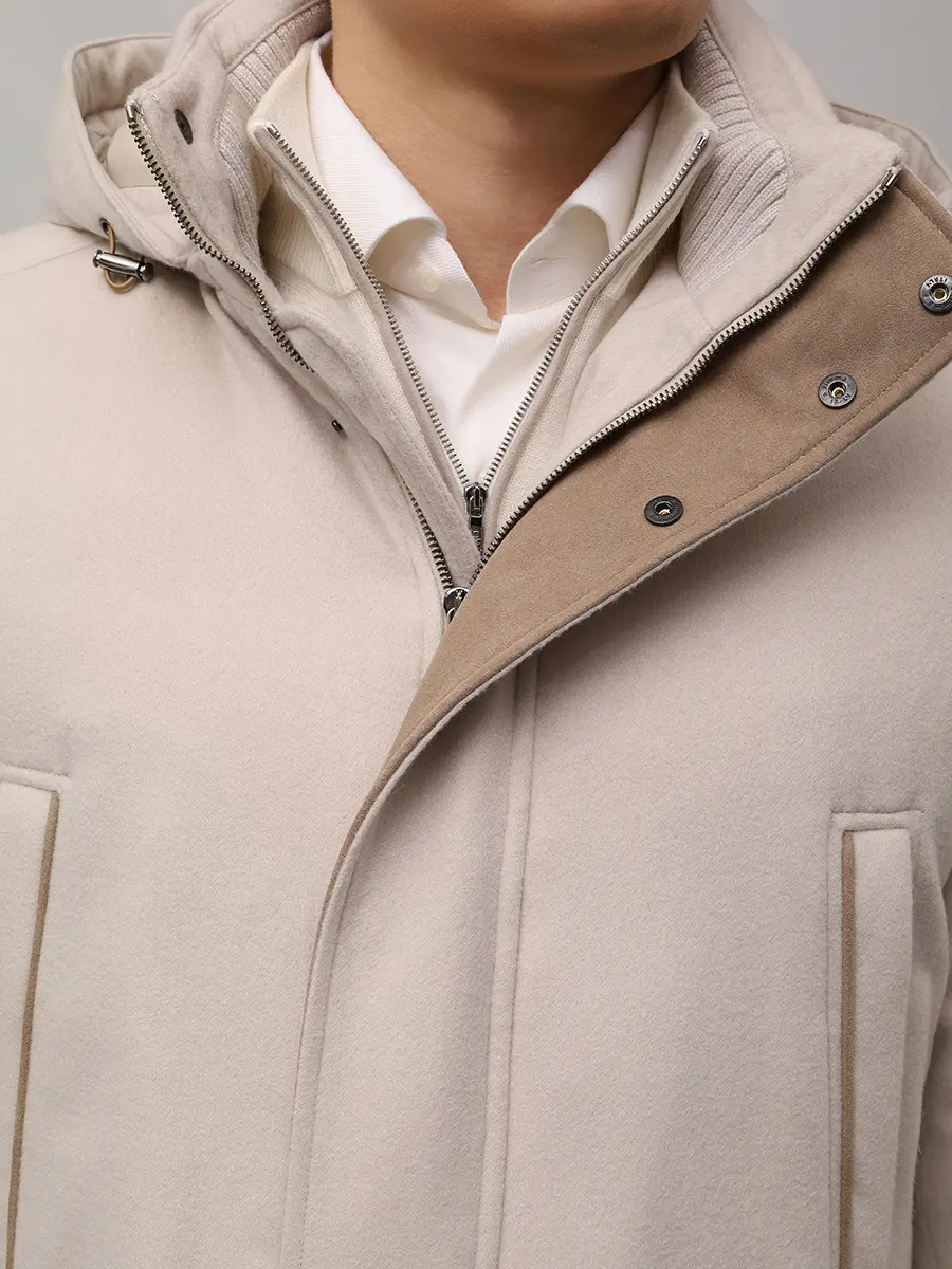 Парка кашемировая CASTANGIA PARKA-HP Кремовый  Фото 6