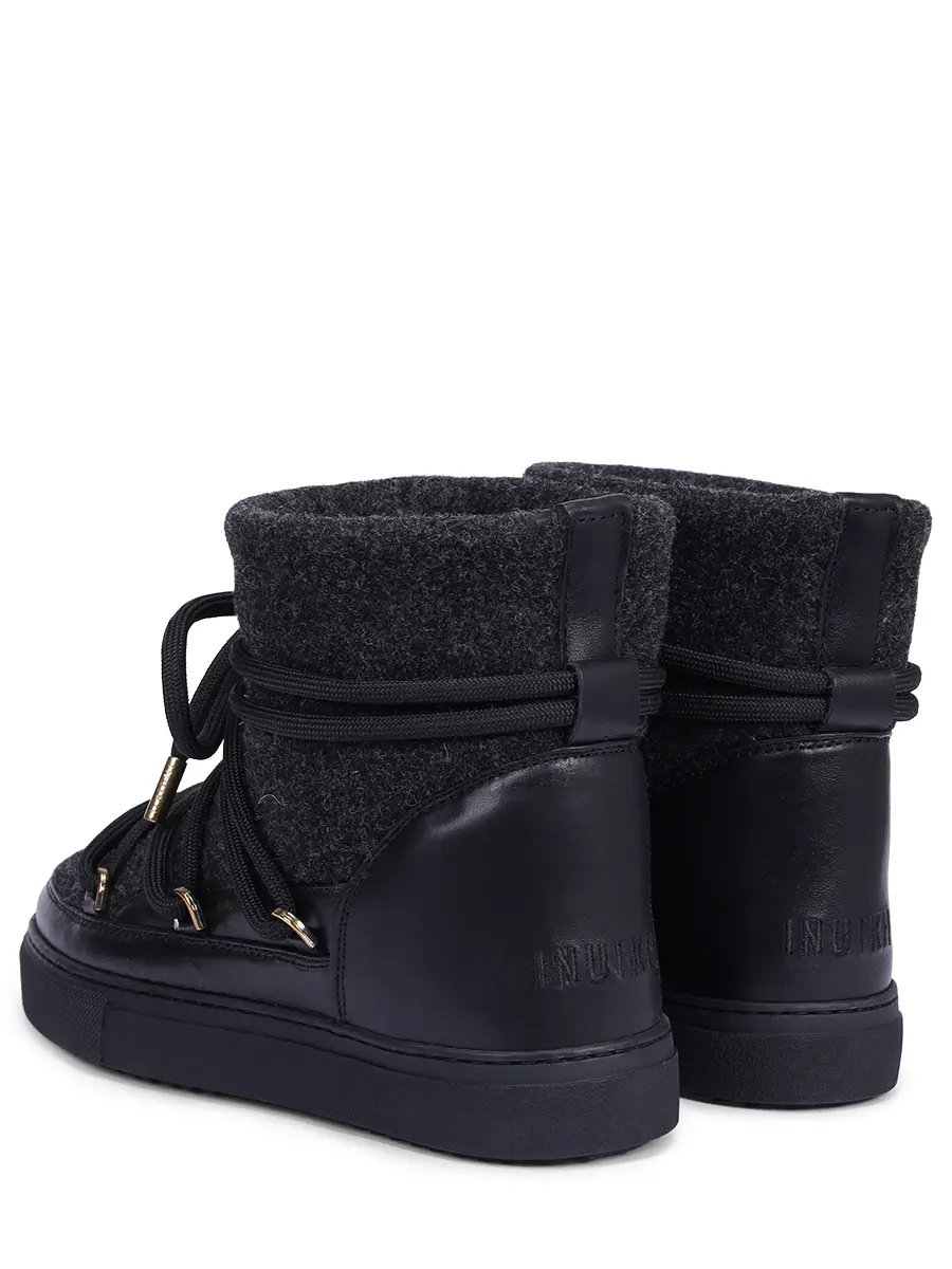 Ботинки комбинированные на меху INUIKII 1001.003.0321.000 Черный  Фото 4