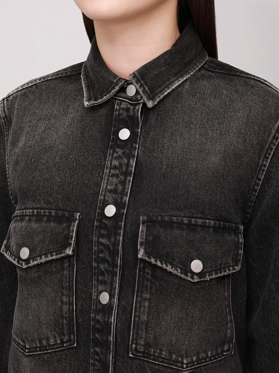 Рубашка джинсовая JACOB COHEN JDM_C0071 000 T785A V1 600F Черный  Фото 5