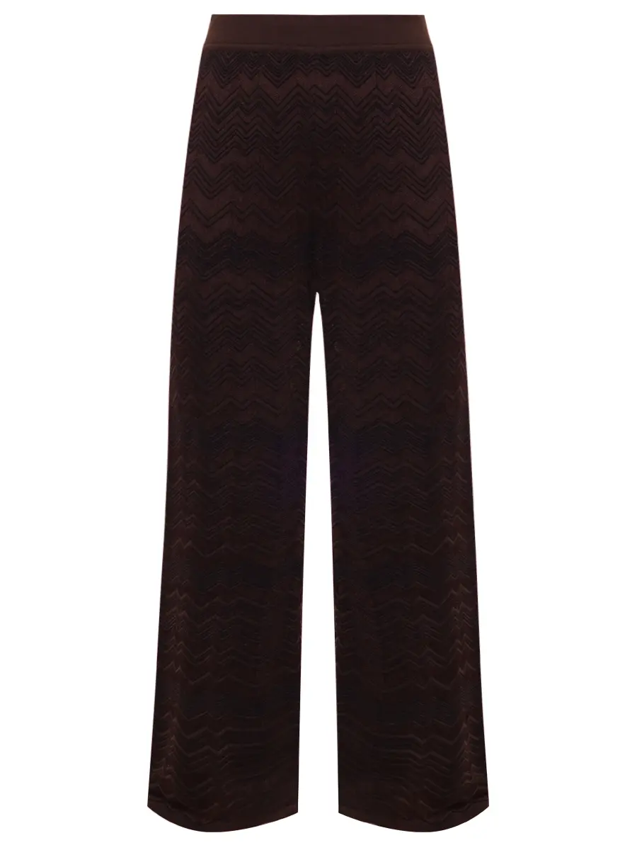 

Брюки из вискозы и шерсти, Коричневый, DS25WI0J-BK01CP S80E1